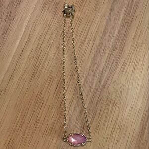 Kendra Scott Elaina Gold Adjustable Chain Bracelet in Pink